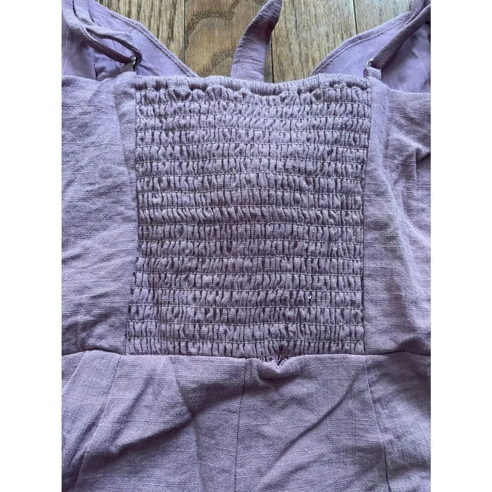 Majorelle Andrea Mauve Linen Tie Front Linen Romper Women’s Sz XS